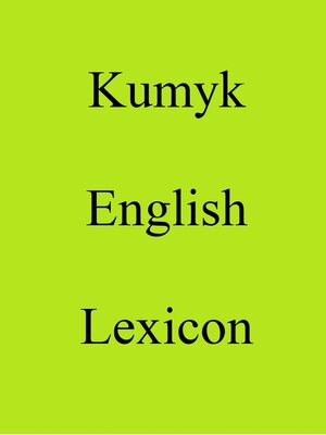 cover image of Kumyk English Lexicon